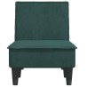Chaise longue vert foncé velours 