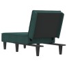 Chaise longue vert foncé velours 