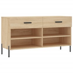 Banc à chaussures chêne sonoma 102x35x55 cm bois d'ingénierie 