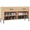 Banc à chaussures chêne sonoma 102x35x55 cm bois d'ingénierie 