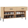 Banc à chaussures chêne sonoma 102x35x55 cm bois d'ingénierie 