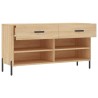 Banc à chaussures chêne sonoma 102x35x55 cm bois d'ingénierie 