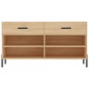Banc à chaussures chêne sonoma 102x35x55 cm bois d'ingénierie 