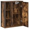 Armoire murale de salle de bain miroir chêne fumé 50x21x60 cm 