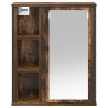 Armoire murale de salle de bain miroir chêne fumé 50x21x60 cm 