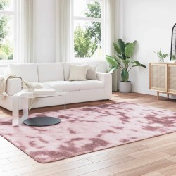 Tapis Shaggy à poils longs NAVARRA rose poudré 200x290 cm 