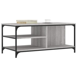 Table basse Sonoma gris 100x50x45 cm Bois d'ingénierie 