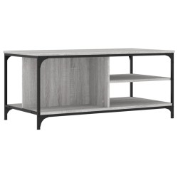 Table basse Sonoma gris 100x50x45 cm Bois d'ingénierie 