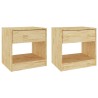 Tables de chevet 2 pcs 40x31x40 cm bois de pin massif 