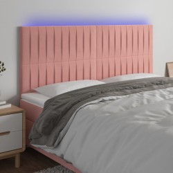 Tête de lit à LED Rose 180x5x118/128 cm Velours 
