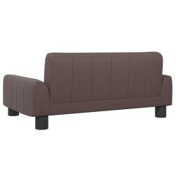 Canapé pour enfants marron 70x45x30 cm similicuir 