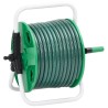 Enrouleur de tuyau vert sur pied avec tuyau de 30 m PVC 