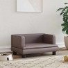 Lit pour chien marron 60x40x30 cm similicuir 