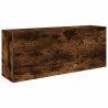Armoire murale de bain chêne fumé 100x25x40cm bois d'ingénierie 