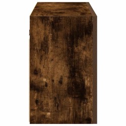 Armoire murale de bain chêne fumé 100x25x40cm bois d'ingénierie 