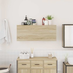 Armoire murale de bain chêne sonoma 100x25x40cm bois ingénierie 