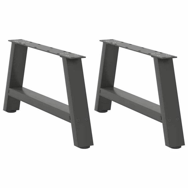 Pieds de table basse en forme de A 2 pièces Anthracite 70 x (30-31) cm Acier 