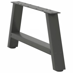 Pieds de table basse en forme de A 2 pièces Anthracite 70 x (30-31) cm Acier 