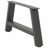 Pieds de table basse en forme de A 2 pièces Anthracite 70 x (30-31) cm Acier 