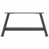 Pieds de table basse en forme de A 2 pièces Anthracite 70 x (30-31) cm Acier 