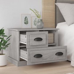 Table de chevet sonoma gris 60x39x45 cm 