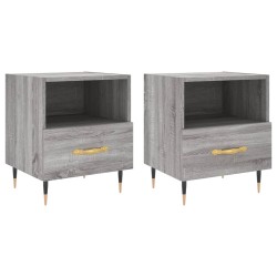 Tables de chevet 2 pcs sonoma gris 40x35x47,5 cm 