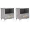 Tables de chevet 2 pcs sonoma gris 40x35x47,5 cm 