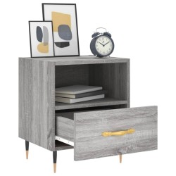 Tables de chevet 2 pcs sonoma gris 40x35x47,5 cm 