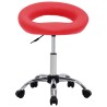 Chaise pivotante à manger Rouge Similicuir 