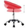Chaise pivotante à manger Rouge Similicuir 