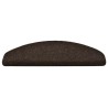 Tapis d'escalier autocollant 20 pcs marron foncé 65x21x4 cm 