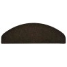 Tapis d'escalier autocollant 20 pcs marron foncé 65x21x4 cm 