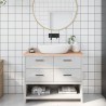 Comptoir de salle de bain 100x40x2 cm bois massif non traité 