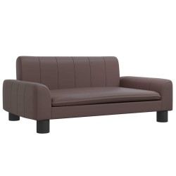 Lit pour chien marron 70x45x30 cm similicuir 