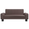 Lit pour chien marron 70x45x30 cm similicuir 