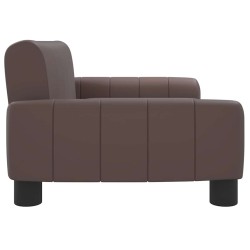 Lit pour chien marron 70x45x30 cm similicuir 