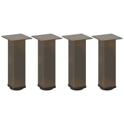 Pieds de table basse 4 pièces Acier naturel 30-32 cm Acier 
