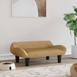 Lit pour chien marron 70x40x24 cm velours 