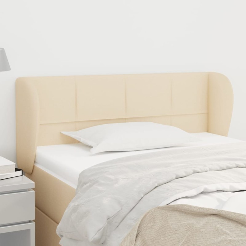 Tête de lit avec oreilles Crème 83x23x78/88 cm Tissu 