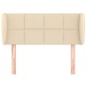 Tête de lit avec oreilles Crème 83x23x78/88 cm Tissu 