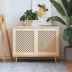 Portes d'armoires en treillis 2 pcs 49,5x61,5 cm pin massif 