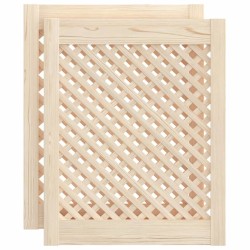 Portes d'armoires en treillis 2 pcs 49,5x61,5 cm pin massif 