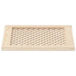 Portes d'armoires en treillis 2 pcs 49,5x61,5 cm pin massif 