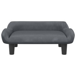 Canapé pour enfants gris foncé 70x40x24 cm velours 