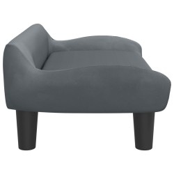 Canapé pour enfants gris foncé 70x40x24 cm velours 