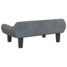 Canapé pour enfants gris foncé 70x40x24 cm velours 