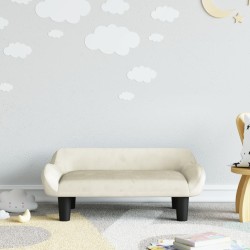 Canapé pour enfants crème 70x40x24 cm velours 