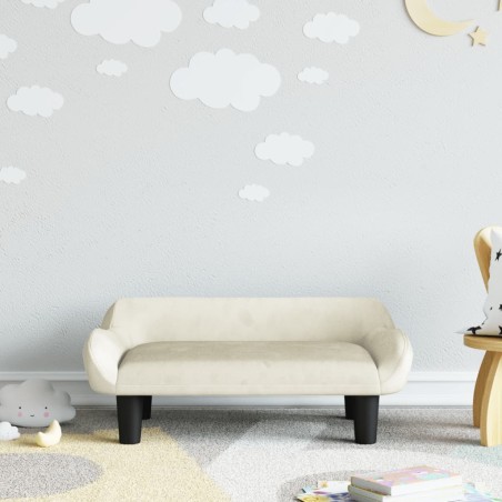 Canapé pour enfants crème 70x40x24 cm velours 