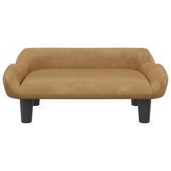 Canapé pour enfants marron 70x40x24 cm velours 