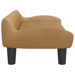 Canapé pour enfants marron 70x40x24 cm velours 